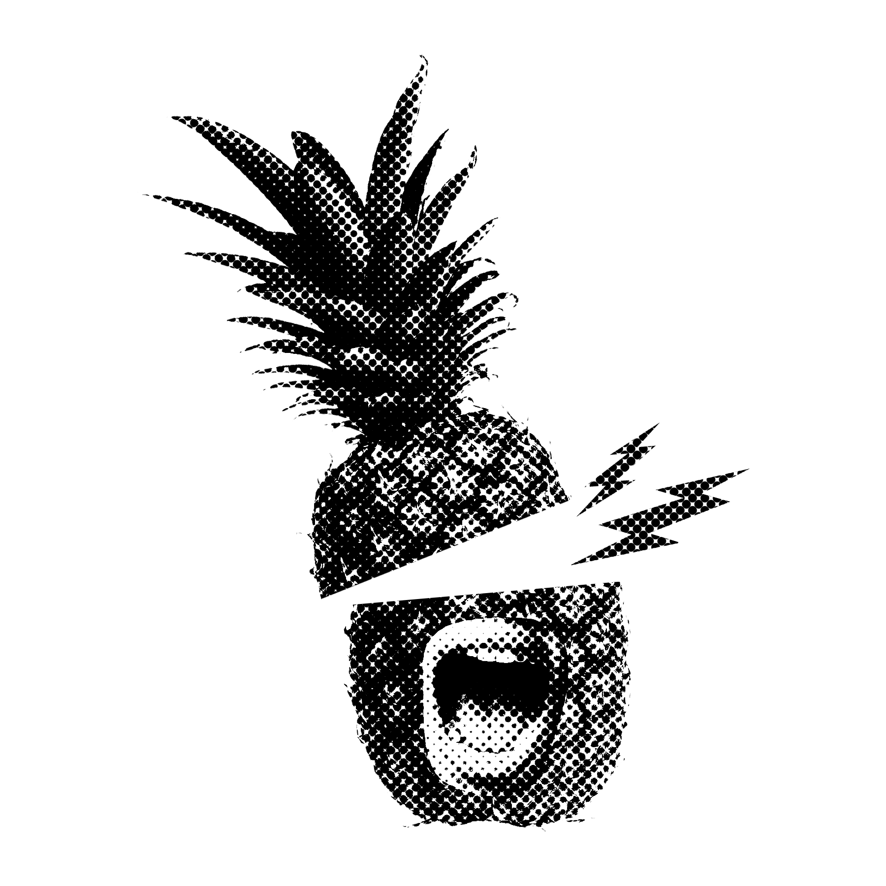 pineapple graphic for guitargrip. 