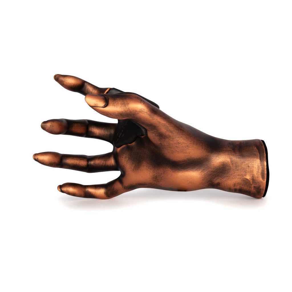 Copper female hand right inside view. 
